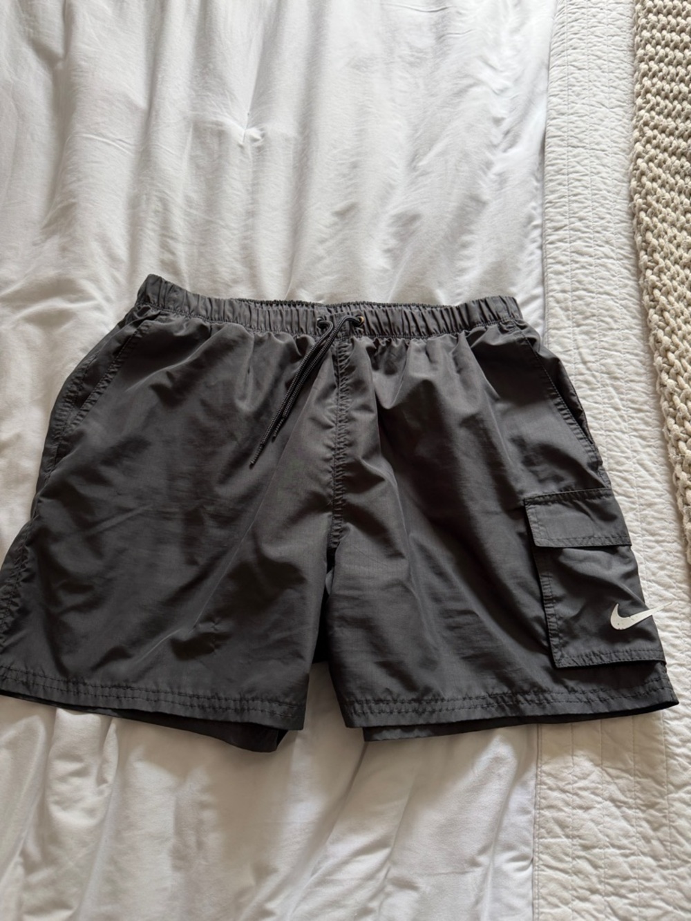 Nike Men's Dark Gray Cargo Swim Shorts